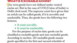 What is excisable goods [upl. by Adnofal]