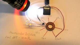 Joule Thief Solar Cell 05 volt part 2 [upl. by Kane10]