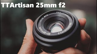 TTArtisan 25mm f2 full review M43 compact sharp cheap [upl. by Onit]