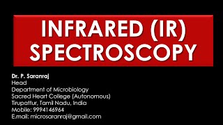 Infrared IR Spectroscopy [upl. by Morvin993]