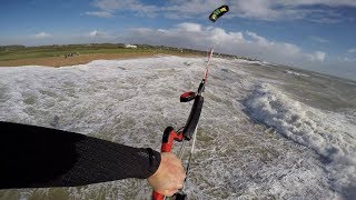 Extreme big air Kiteboarding in Storm Brian [upl. by Sherill]