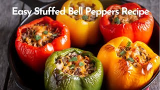 Easy Stuffed Bell Peppers With Ground Beef Recipe That Are Extremely Tasty stuffedbellpeppers [upl. by Nabe959]