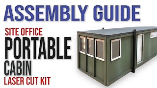 Portable Cabin Site Office Laser Kit Assembly  Model Railway [upl. by Ifen]