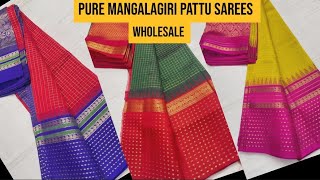 Mangalagiri pattu sarees wholesale with pricemangalagiripattusareeswithprice [upl. by Leverick651]