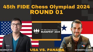 45th FIDE Chess Olympiad 2024  USA VS PANAMA  ROUND 1 [upl. by Salokin]