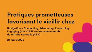 Connecting Advocating Resourcing Engaging et les communautés de retraite naturelle [upl. by Yrokcaz621]