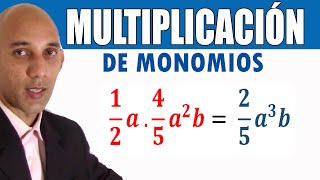 Multiplicación de monomios CON FRACCIONES [upl. by Dnaltroc]