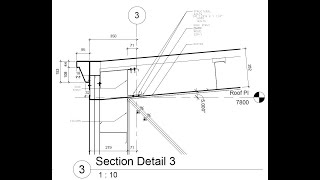 Industrial Building Revit Model 1 CAD detail into RevitRoof by Extrusion [upl. by Amihsat622]