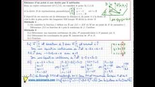 distance dun point à une droite par 2 méthodes  géométrie dans lespace  type BAC [upl. by Dorthy]