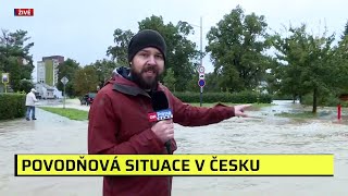 Řeka Opava se rozlila do Kateřinek a překonala stoletý průtok Očekává se i v okolí [upl. by Luigino]