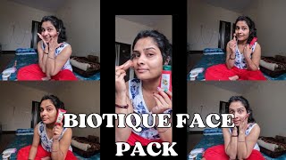 Review of Biotique Anti tan face pack  Lifestyle vlog  Review video  Biotique anti tan pack [upl. by Neroled]