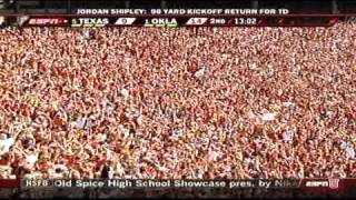 Jordan Shipley Kickoff Return Against ou 2008 [upl. by Eirollam662]