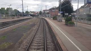 Führerstandsmitfahrt Offenburg  Basel Badischer Bahnhof  BR146 [upl. by Edi149]