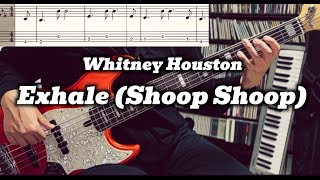 Whitney Houston  Exhale Shoop Shoop  Bass Cover  Bass Tabs in Video [upl. by Ahseken]