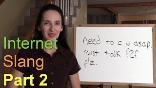 Internet and Text Chat Slang 22  US Culture amp English Vocabulary [upl. by Kester499]