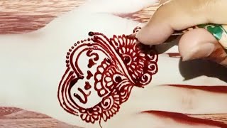 Simple Henna Design for Beginnersviral hinnah design trendingshorts hinnah sidramehndiart [upl. by Morehouse766]