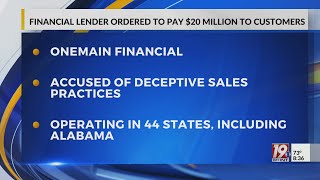 OneMain Financial Lender Ordered To Pay 20 Million Including Alabama Customers  830 AM  May 3 [upl. by Opiuuk]