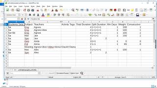 How to add activities by csv into FET [upl. by Nottirb]