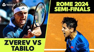 Alexander Zverev vs Alejandro Tabilo SemiFinal Highlights  Rome 2024 [upl. by Eilzel]