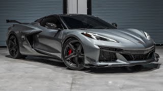 2023 Corvette Z06 w Ultimate Performance Package Z07 amp Carbon Fiber Wheels in Hypersonic Gray [upl. by Niwre]