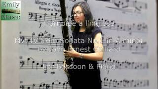 Grade 4 Bassoon  Sonata No1 by Galliard Mvt 4 Hornpipe a linglese [upl. by Oivatco46]