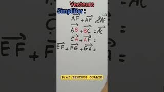 vecteurs  relation de chasles  maths maths mathematics shorts vecteurs [upl. by Lontson]