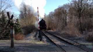 Erlebnisbahn ZossenMellensee Dampfzugüberführung [upl. by Githens]