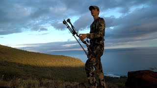 Bowhunting axis deer on Lanai hawaii spot and stalk hunting with the little bro [upl. by Attenauq433]