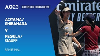 AoyamaShibahara v PegulaGauff Extended Highlights  Australian Open 2023 Semifinal [upl. by Madonia]