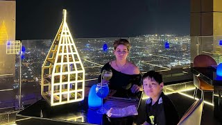 Stunning view at the Highest view lounge Gevora Hotel Dubai [upl. by Naletak]