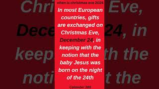 when is Christmas eve 2024  christmas day [upl. by Nitsirt]