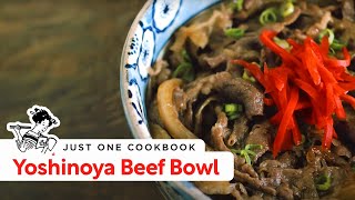 How To Make Yoshinoya Beef Bowl Gyudon Recipe 牛丼の作り方（レシピ） [upl. by Miran797]