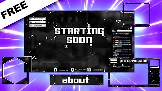 How to Make a FULL Twitch OVERLAY Pack for FREE With Template [upl. by Nauh392]