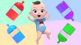 milk bottle Finger Family  Baby Shark  more Nursery Rhymes amp Kids Songs  Kindergarten [upl. by Irtimd972]