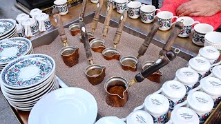 Coffee Lovers Amazing Turkish Sand Coffee Making Process  Turkish Street Food [upl. by Alleram]