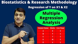 Part 21 Multiple Regression Analysis  Complete Explanation  Problem amp Solution  Y  ab1X1b2X2 [upl. by Snapp]