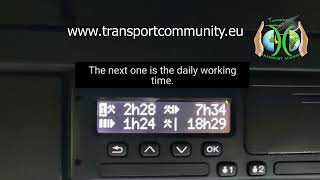 Stoneridge tachograph working time display [upl. by Iur897]