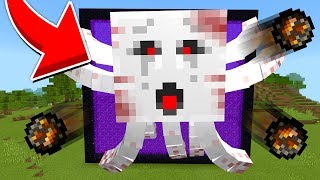 How To Spawn the UrGhast in Minecraft Pocket Edition Mutant Creatures Addon [upl. by Aisercal]