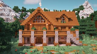 Minecraft Tutorial  How to Build a Cozy Cabin [upl. by Ahsikrats]