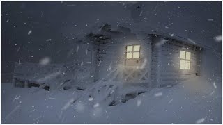 Snowstorm at a Frozen Wooden Hut┇Howling Wind amp Blowing Snow┇Freezing Snowstorm Sounds for Sleeping [upl. by Oniliuqnart176]