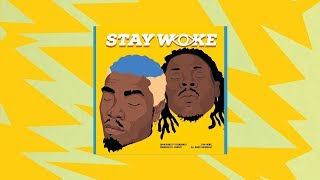 Darkovibes  Stay Woke ft Stonebwoy Lyrics Video [upl. by Relyuhcs]