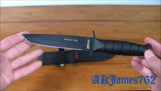 MTECH USA Rescue Team Fixed Blade Knife Review [upl. by Ennayr566]