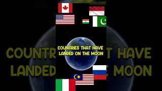 COUNTRIES THAT HAVE LANDED ON THE MOON shorts [upl. by Politi]