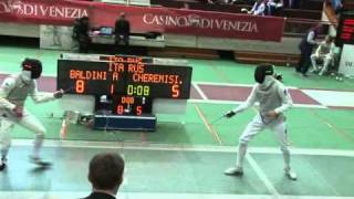 5032011 mf GP Individual Venise 16 green BALDINI Andrea ITA 14 vs CHEREMISINOV Alexey RUS 15 sd No [upl. by Om]