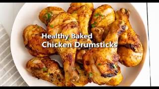 Healthy Baked Chicken Drumsticks [upl. by Oivat765]