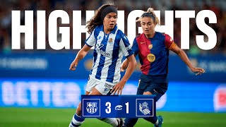 HIGHLIGHTS  Liga F 2425  J2  FC Barcelona 3  1 Real Sociedad [upl. by Inverson953]