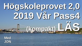 Högskoleprovet 2019 Vår pass4 LÄS Med Jon [upl. by Aical]