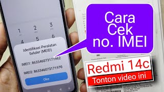 Cara cek IMEI di hp redmi 14c terbaru 2024 [upl. by Diarmuid]