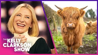 Cate Blanchett Wants Blake Sheltons Miniature Highland Cow [upl. by Kleeman]