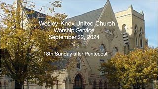 WesleyKnox United Church Service September 22 [upl. by Levram]